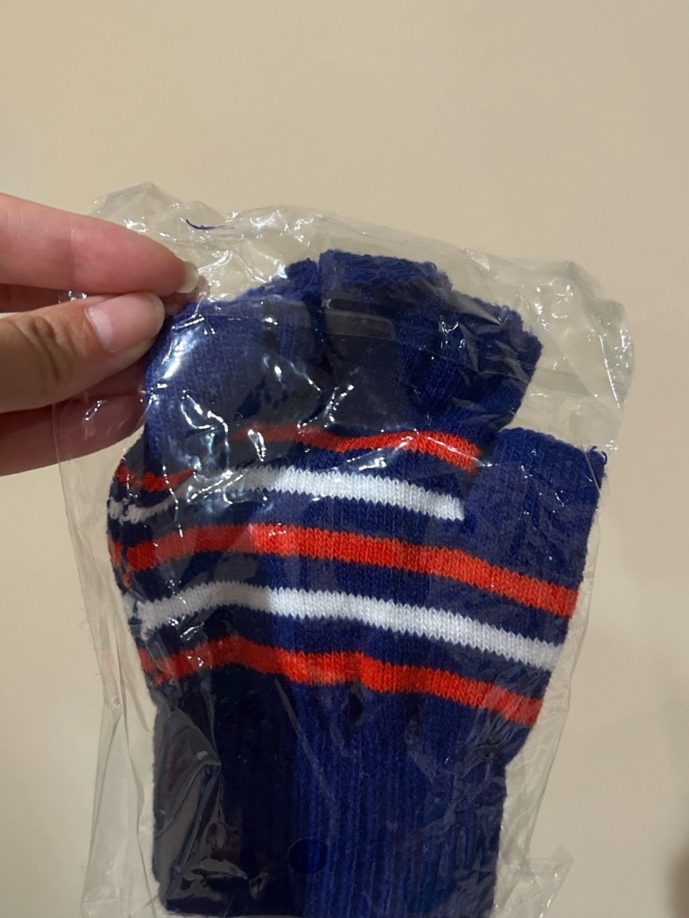 Striped Knit Socks - Navy, White & Red